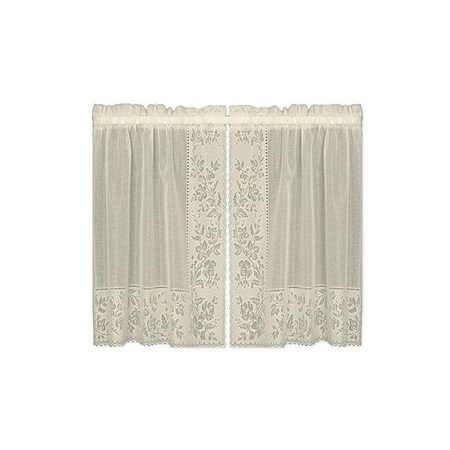 Heritage Lace Heritage Lace 6280E-6030PR Sonata 60 x 30 in. Tier Pair - Ecru 6280E-6030PR